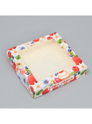 Изображение Коробка складная  «Сладкий подарочек», 20×20×4 см